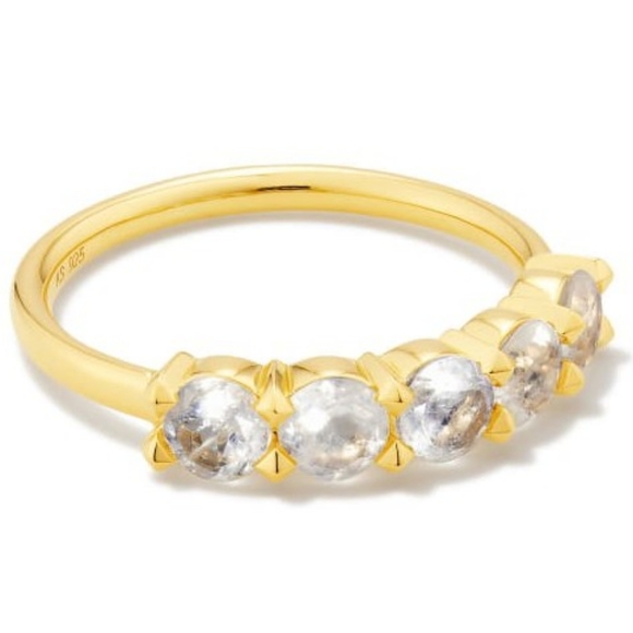 Kendra Scott Blakely Gold Vermeil Band Moonstone Ring